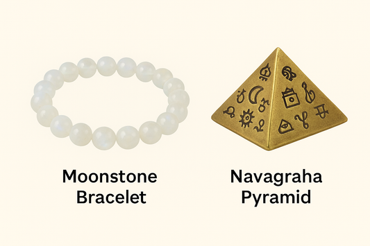 Navagrah Peace Combo (Moonstone Bracelet + Navgrah Pyramid)