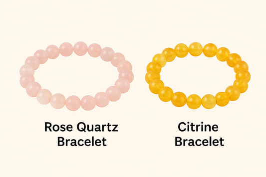 Love & Laxmi Combo (Rose Quartz Bracelet + Citrine Bracelet)