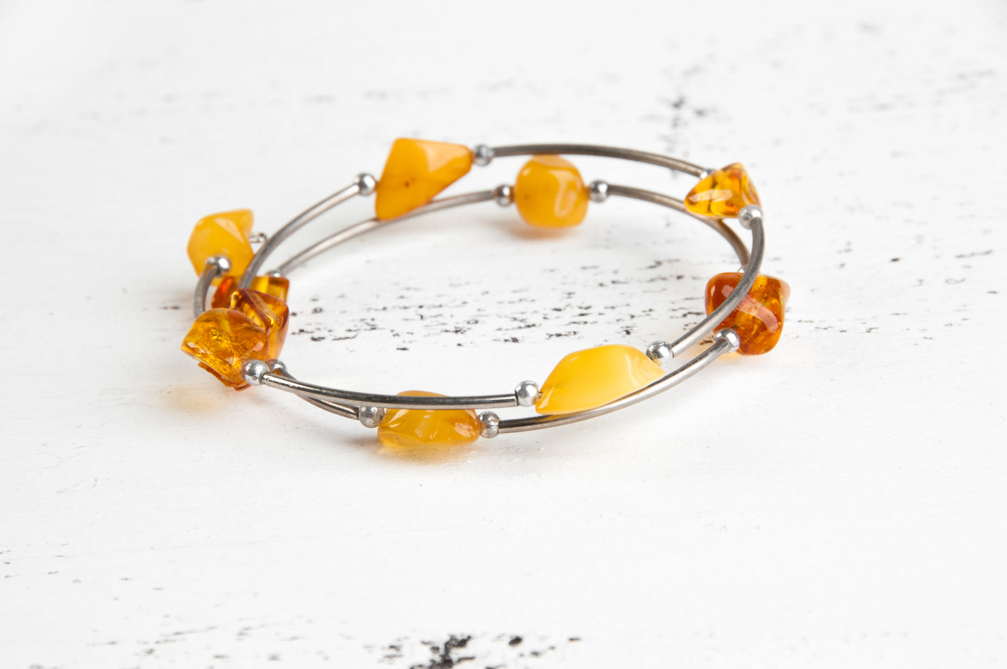 Amber Silver Bracelet