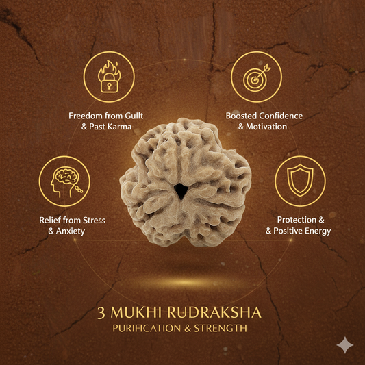 3 Mukhi Rudraksha Lab Certified (Nepal)