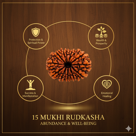 15 Mukhi Rudraksha Certified (Nepal)