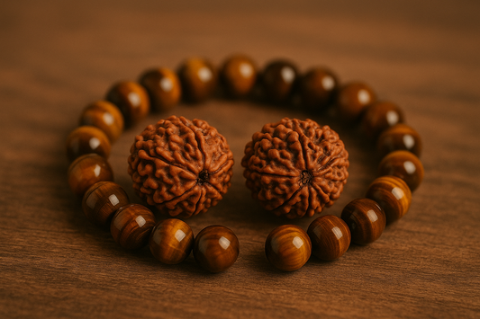 Royal Yoga Combo(7 Mukhi Rudraksha + 11 Mukhi Rudraksha + Tiger Eye Bracelet)