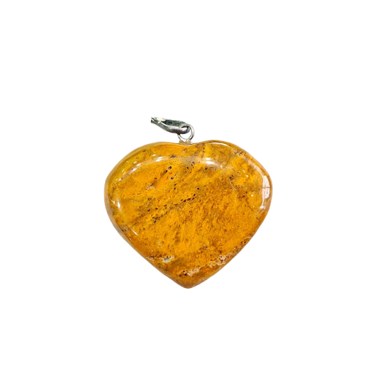 Yellow Jasper Heart Pendant