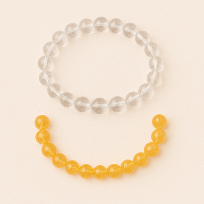 Love & Laxmi Combo (Rose Quartz Bracelet + Citrine Bracelet)