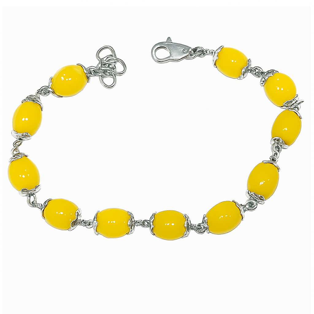 Amber Silver Bracelet