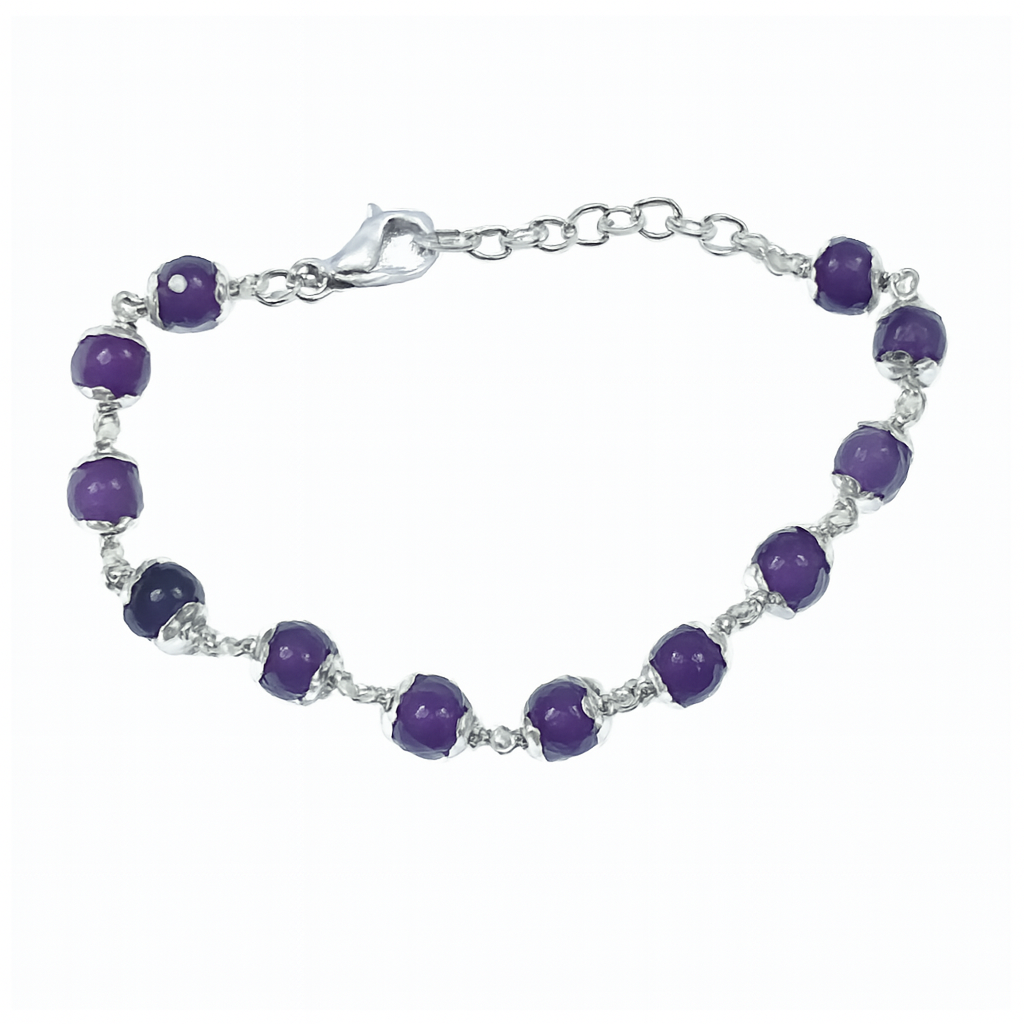 Amethyst Silver Bracelet