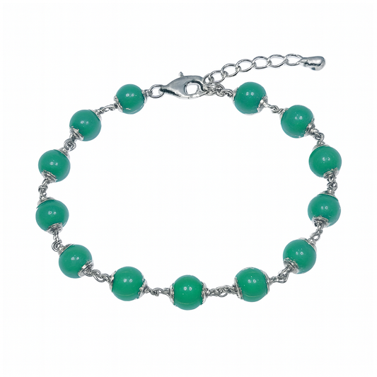 Green Aventurine Silver Bracelet