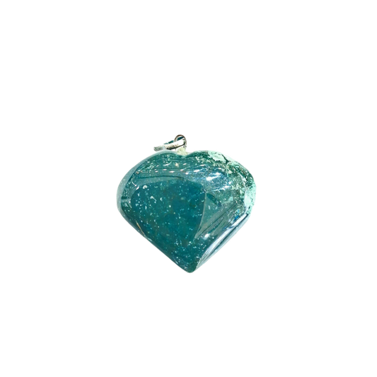 Moss Agate Heart Pendant