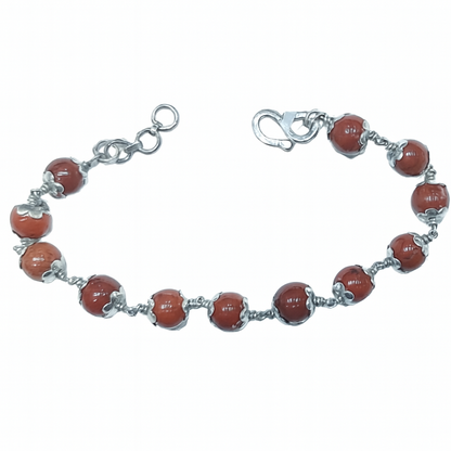 Red Jasper Silver Bracelet