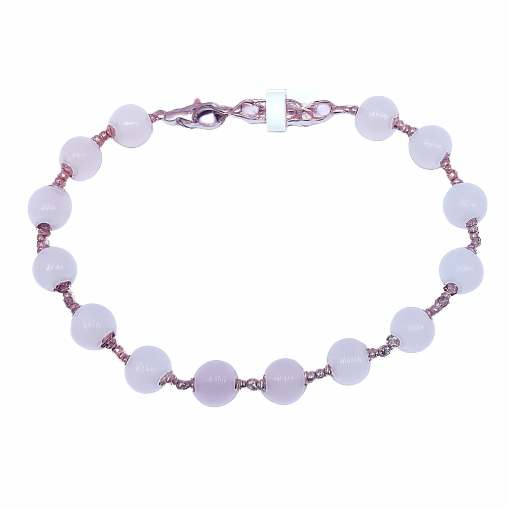 Rosequartz Silver Bracelet