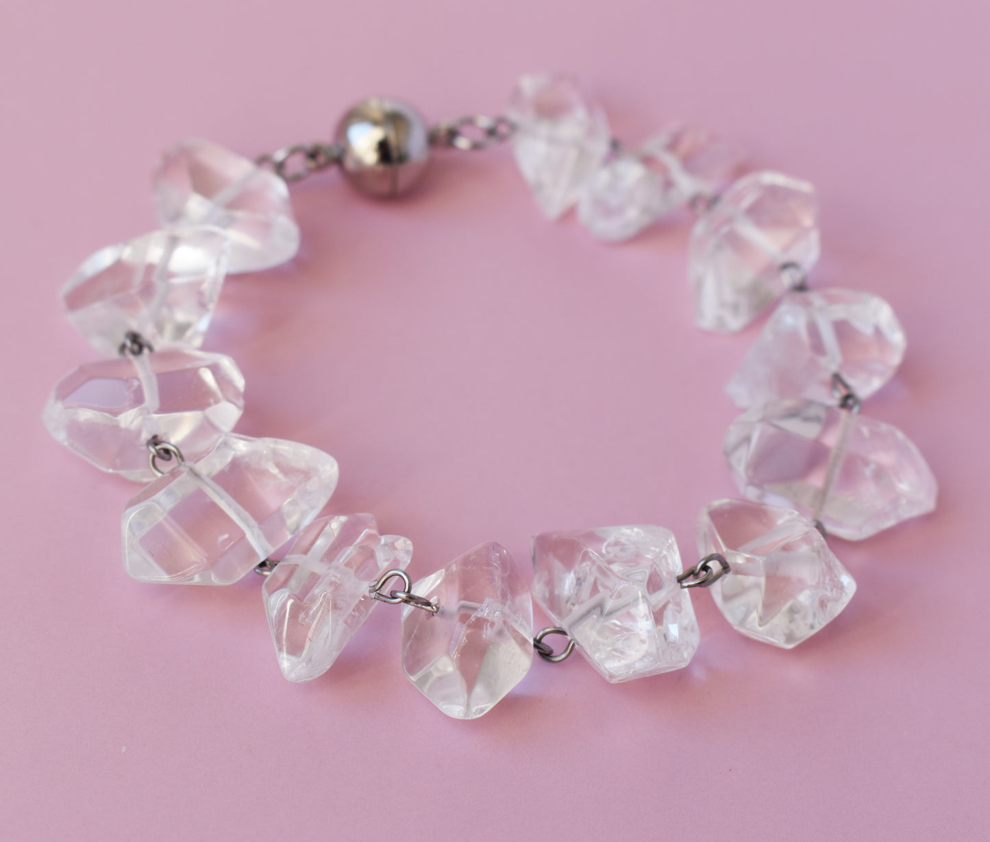 Rosequartz Silver Bracelet
